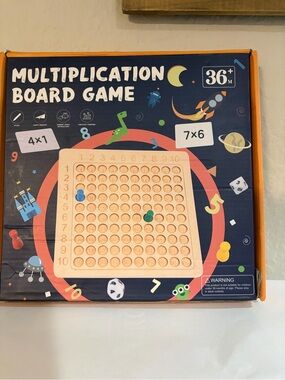 Multiplication Board Game Educational Set (Blue, Green, Yellow)